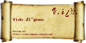 Vido Ágnes névjegykártya