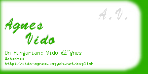 agnes vido business card